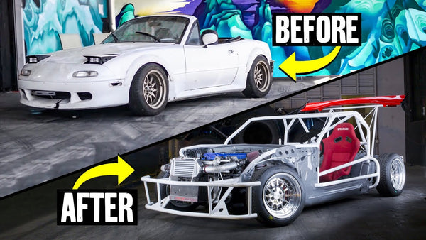 Building a Miata Kart in 12 Minutes: $200 Junker to 300hp Supercharged