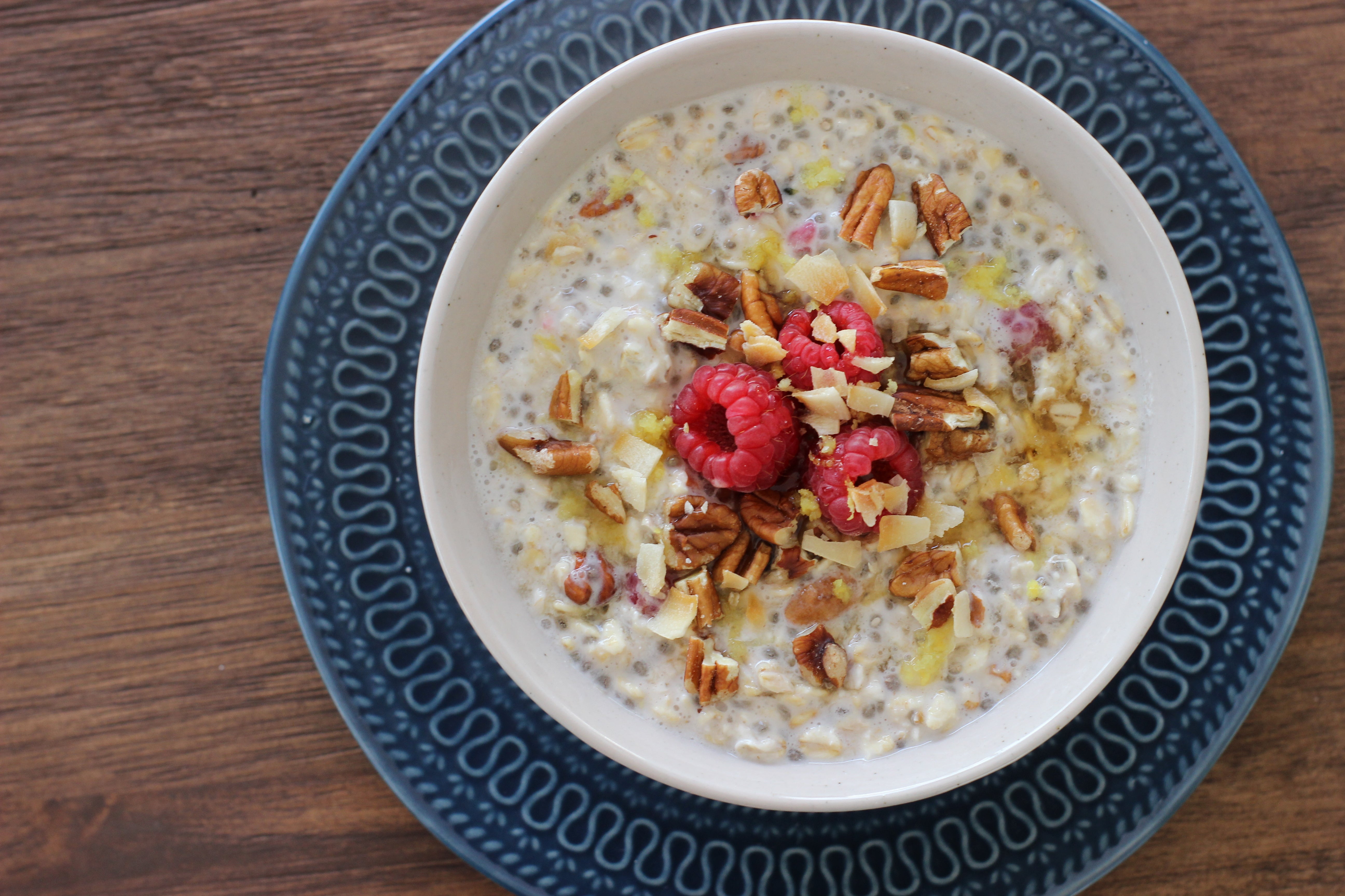 Raspberry & Lemon Nutty Zinger Overnight Oats