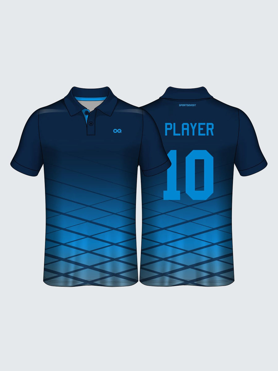 blue cricket jersey design