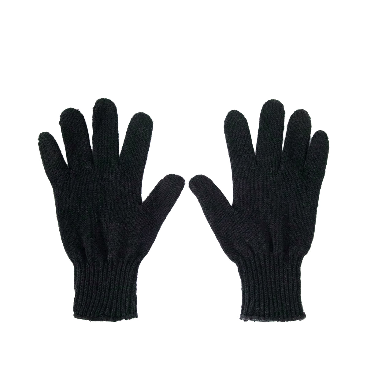 long black wool gloves