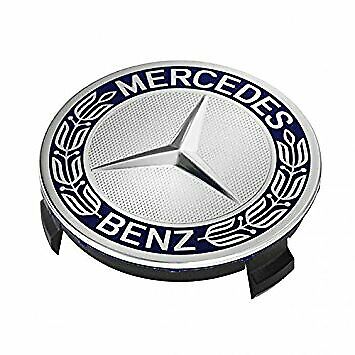 4x For Mercedes Benz Wheel Center Caps Emblem Chrome Logo Badge 75MM C Class CLA 