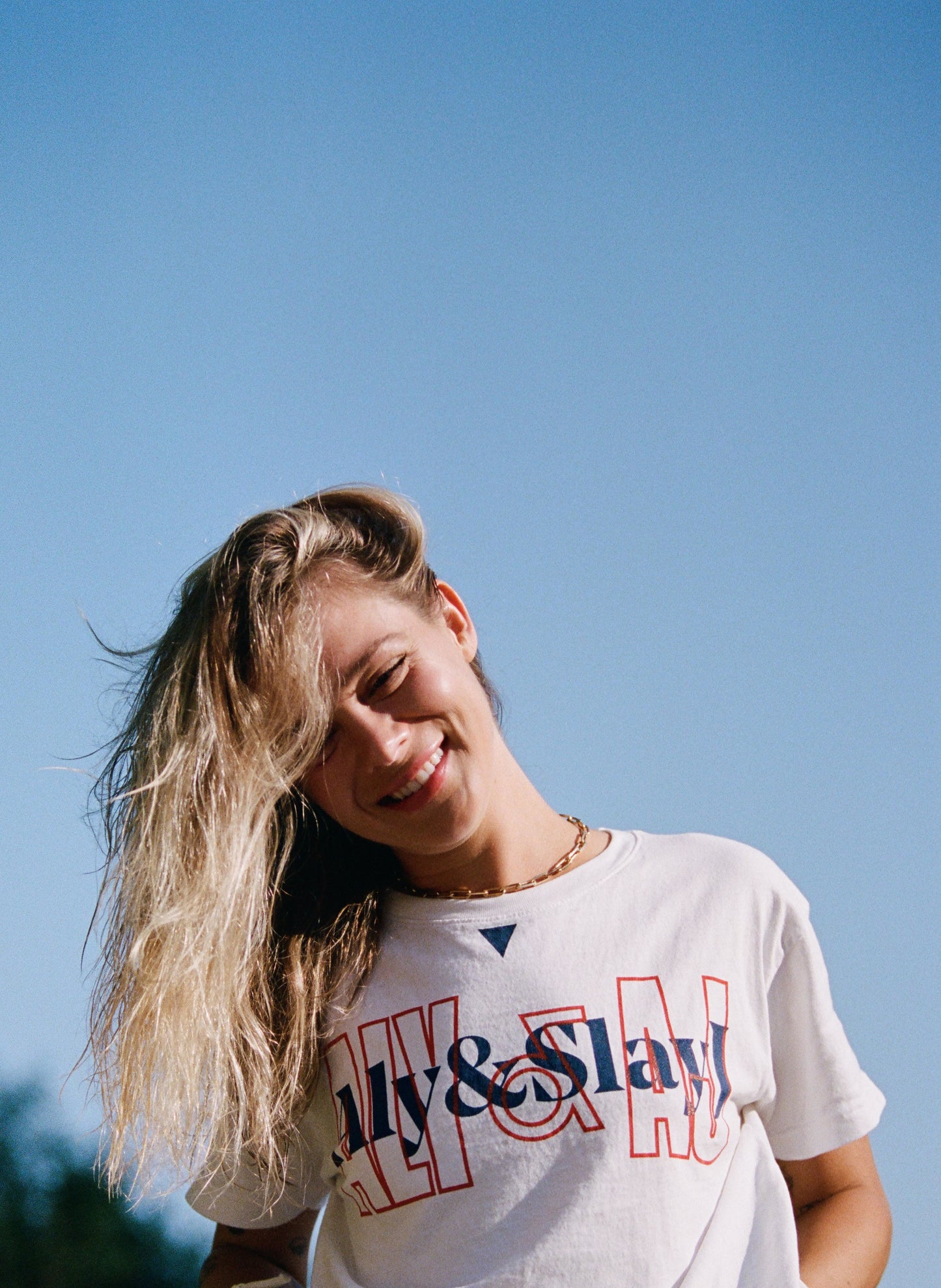 Aly & SlayJ Overprint White Tee