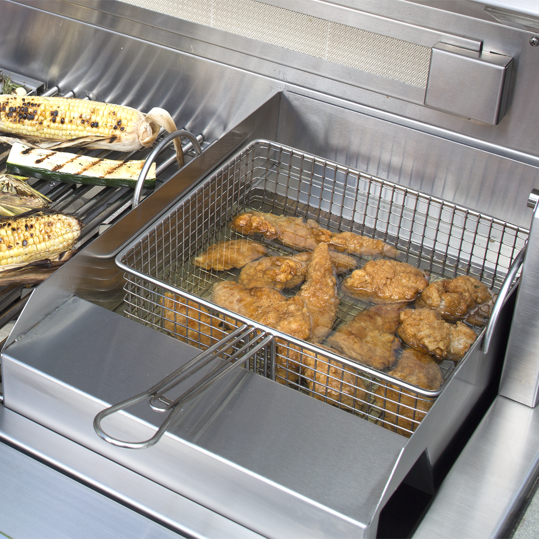42" Alfresco ALXE Gas Grill w/ Rotisserie On Refrigerated Cart, Liquid Propane