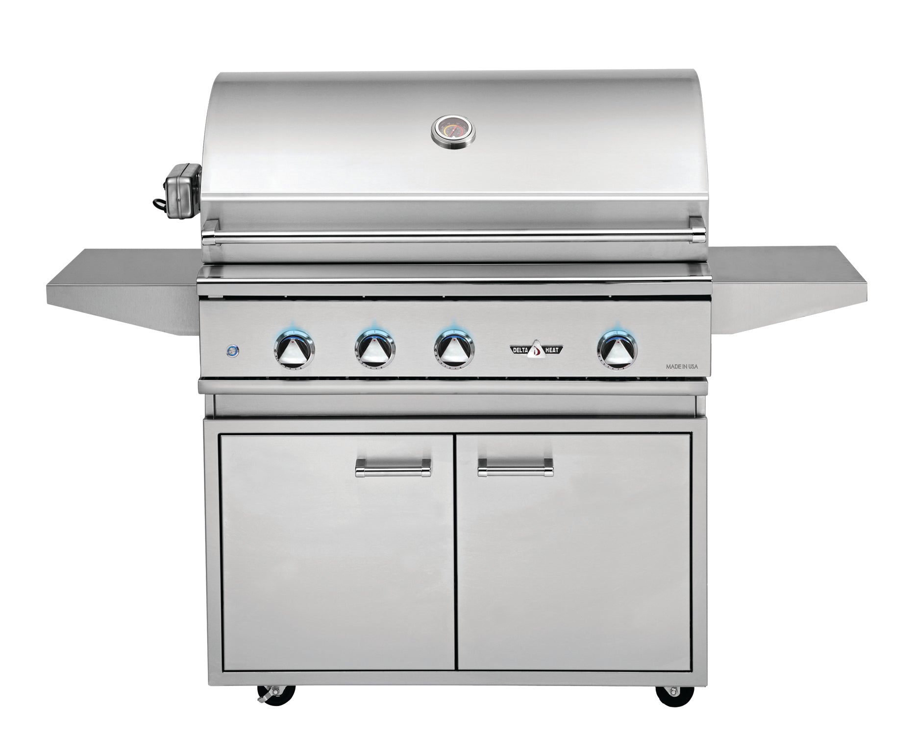 38" Delta Heat Freestanding Gas Grill w/ Infrared Rotisserie & Sear Zone on Cart, Natural Gas