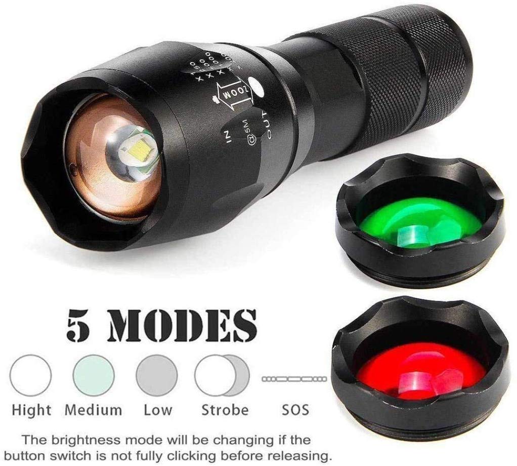 Brand new 800 LM 50W LED rechargable Zoomable Torch flashlight Lamp GREEN 06 