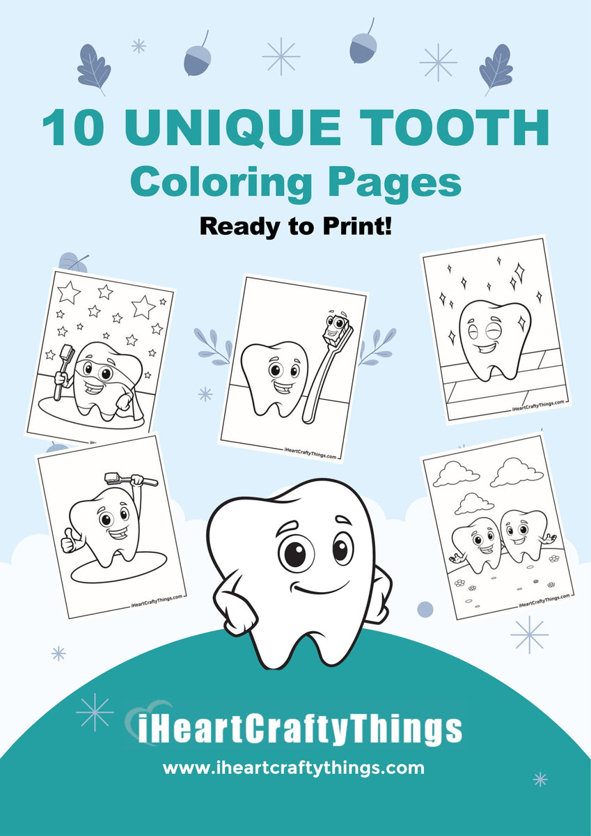 10 Tooth Coloring Pages – I Heart Crafty Things