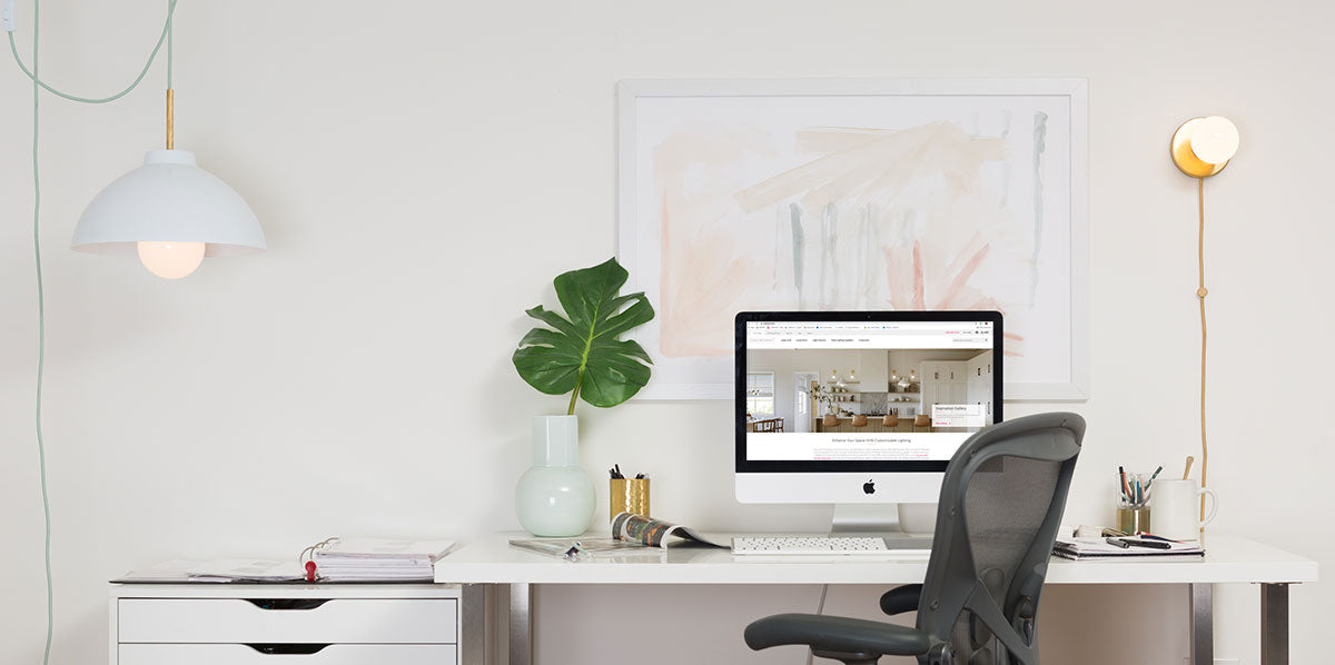 pendant light over desk