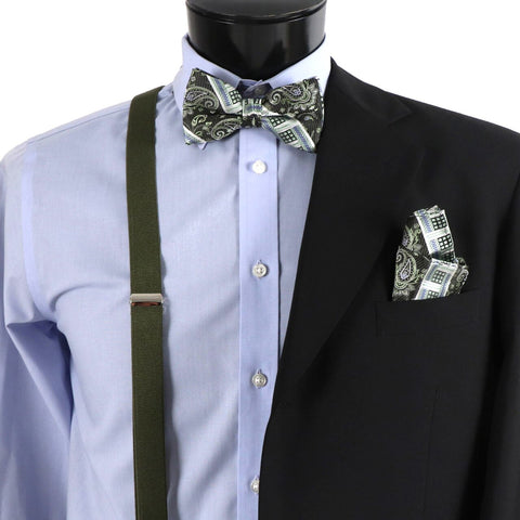 Paisley Bow Tie, Hanky & Suspenders Sets- BTHSU-PSY12ASST