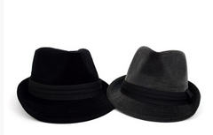 Fall/Winter Trilby Fedora Hat with Black Band Trim