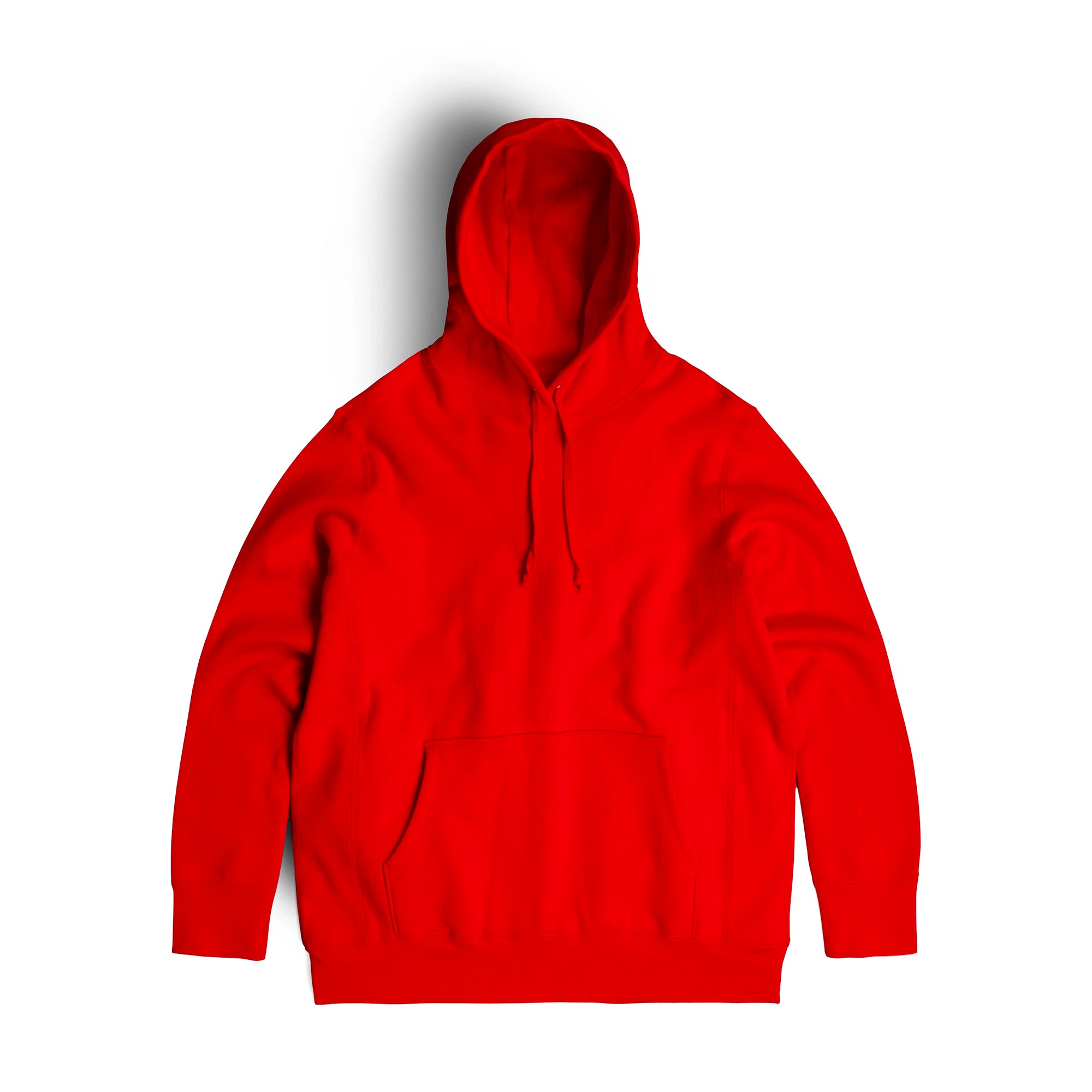 red blank hoodie