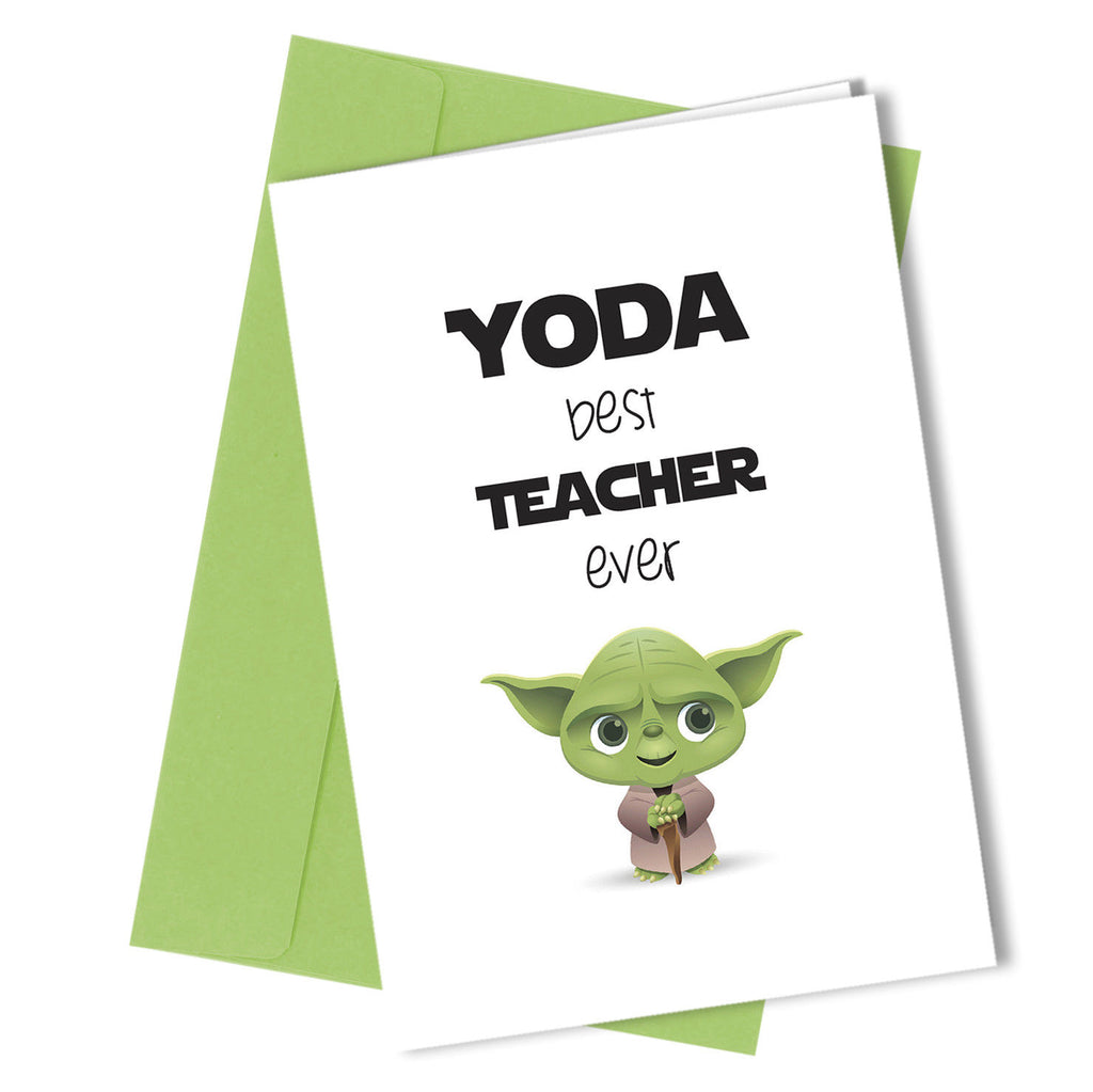 270 Yoda Best Teacher closetothebonegreetingcards