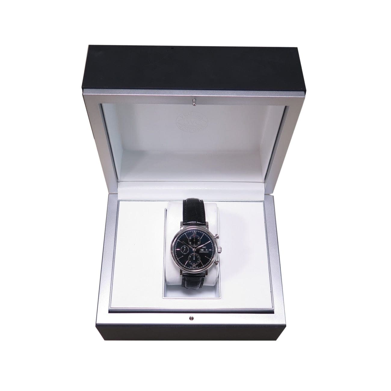 Pre-owned Iwc Pre-owned Watches - Iwc Portofino Chronograph Stainless Steel on a Strap | Manfredi Jewels