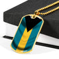 Bahamas Flag - Dog Tag Jewelry