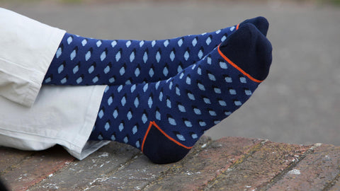 Navy Dispersion Men's Luxury Socks