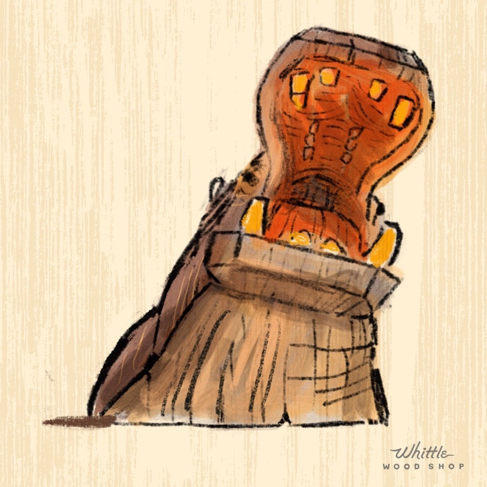 'Whittle Hippo' Tiki Mug Pre-Sale, by Jeremy Spears of Whittle Woodshop - Ships Winter2020* (US shipping included)