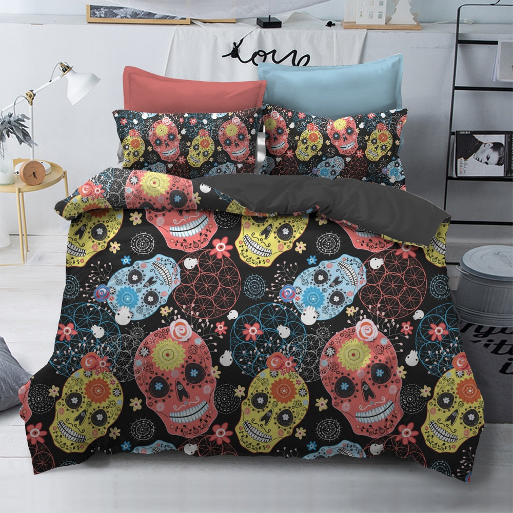 sugar skull comforters