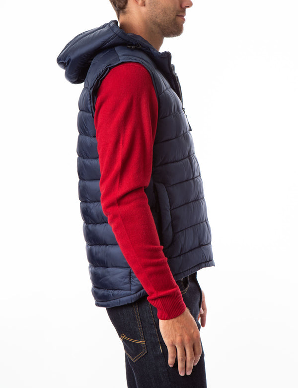 polo vest with hoodie