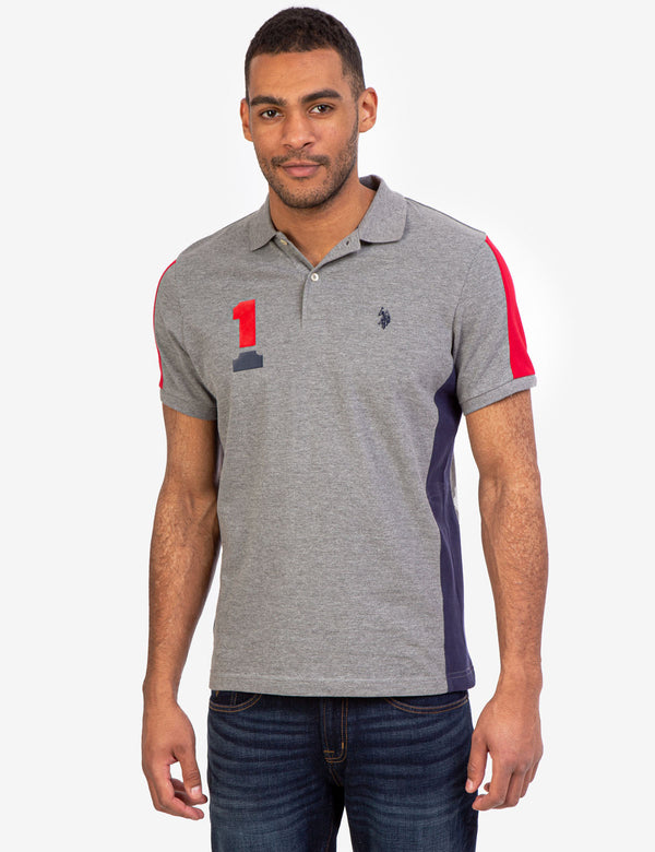 Polo Assn U.S Mens Short Sleeve Slim Fit Solid Pique Polo Shirt