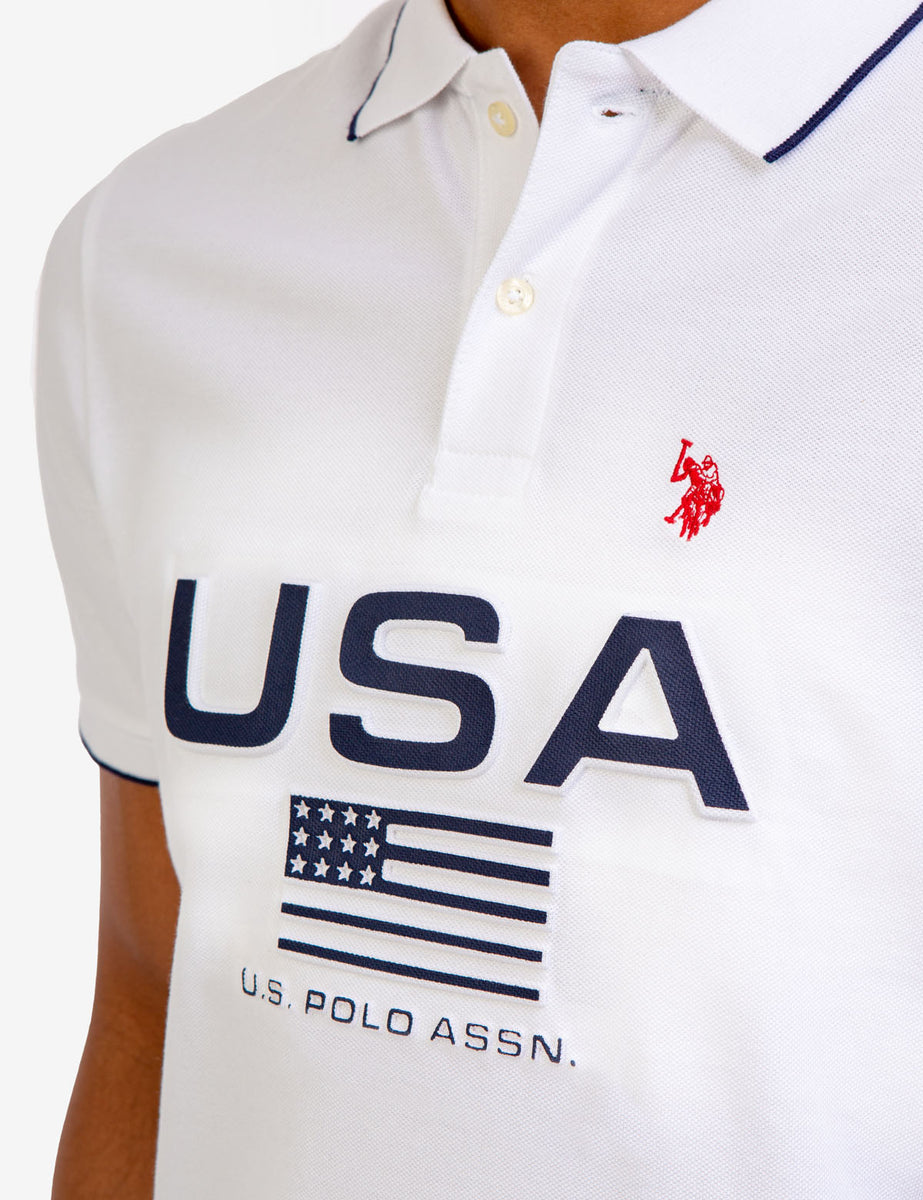 Hoe dan ook Verenigen koken EMBOSSED USA FLAG PIQUE POLO SHIRT– U.S. Polo Assn.