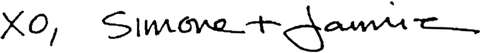 Jamie and Simone signature