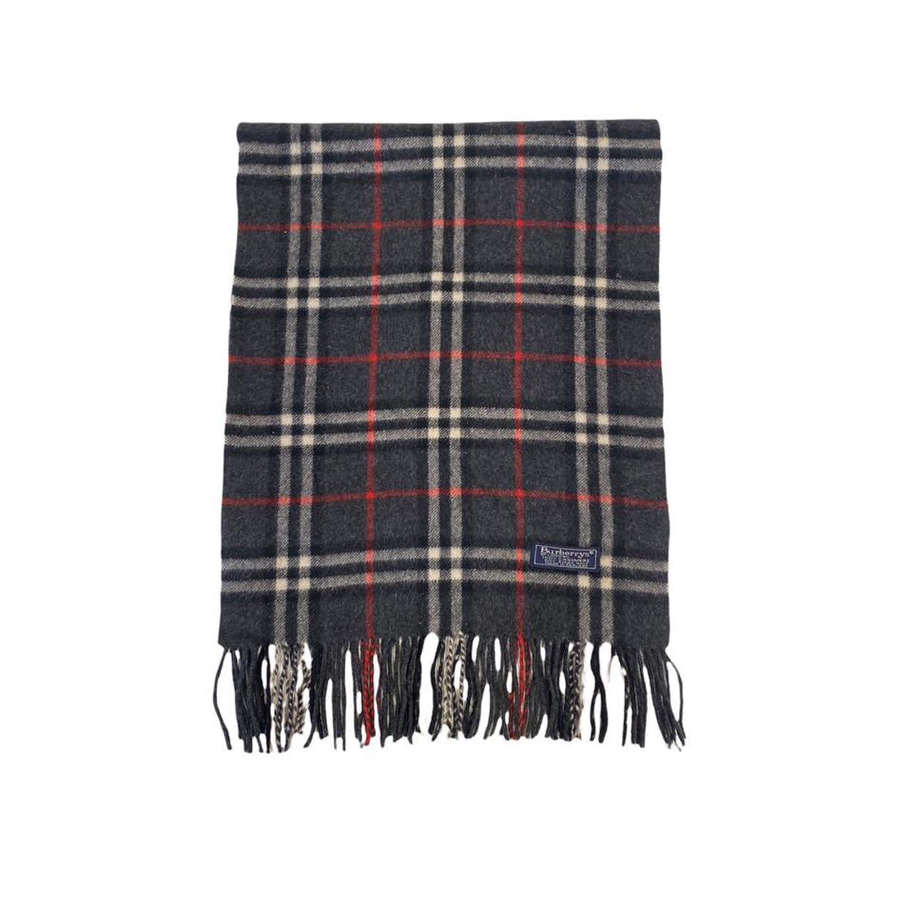 gray burberry scarf