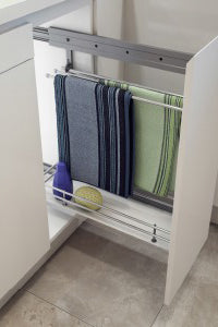 Furnware Kitchen Tea Towel Rack Pull out 