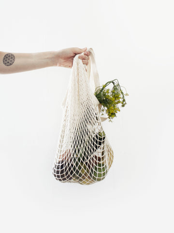 Use a glamorous net bag to do your shopping