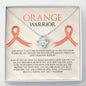 Leukemia Orange Warrior Knot Necklace