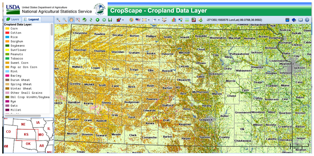 National Agricultural Statistics Map