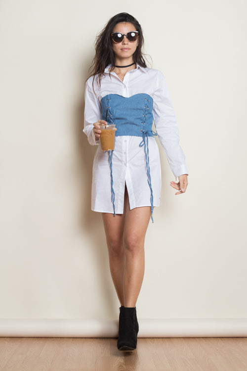 Forstad Satire give Shirt Dress With Denim Bralette – The Buttons