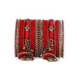 Bridal Silk Thread Sets With Large Jhumki Bells