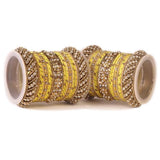 Set of 2 Traditional Colored Silk Thread Bangle Set