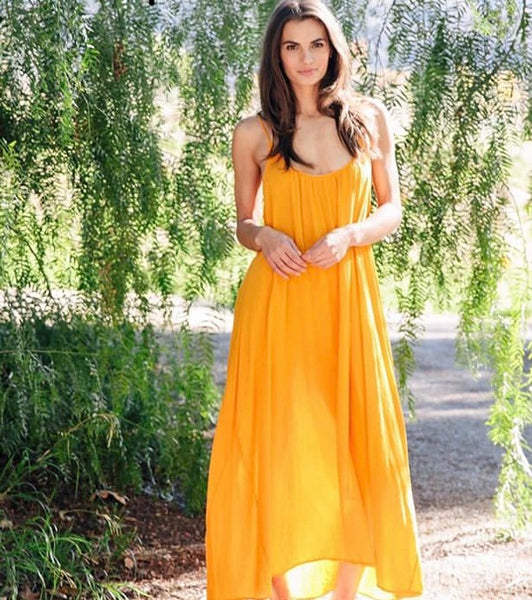 9seed paloma ruffle maxi dress