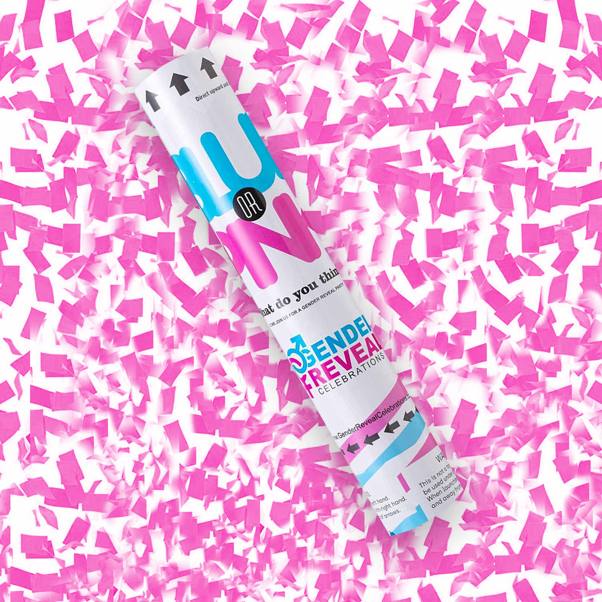 6 Pack Pink Gender Reveal Confetti Cannon Its A Girl 