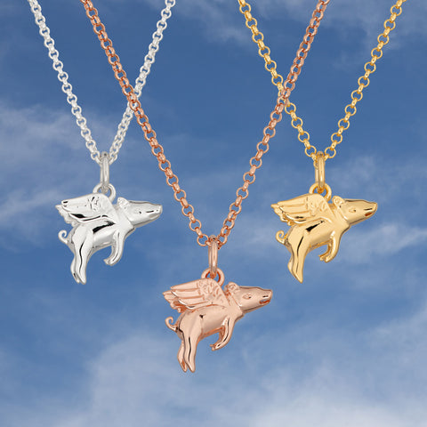 Flying Pig Necklace by Lily Charmed