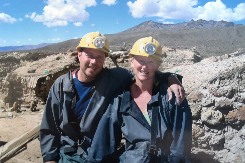 Lucy and Jon at the Silver Mine in Potosi 2004