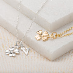 Lucky four leaf clover necklace by Lily Charmed