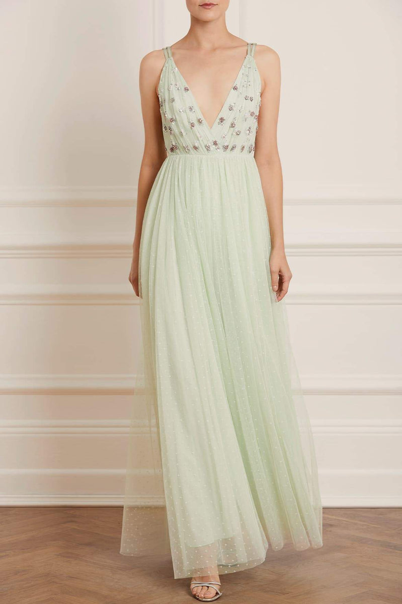 pistachio maxi dress