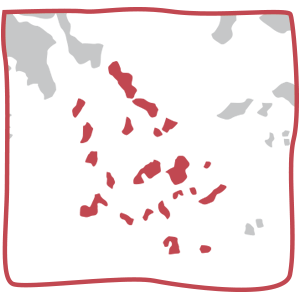 tutte le isole Cicladi