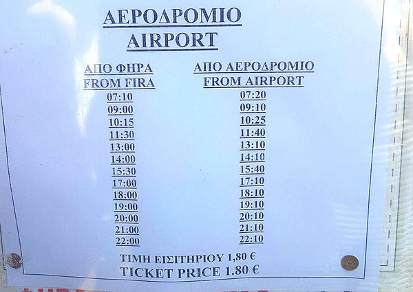orari autobus Santorini