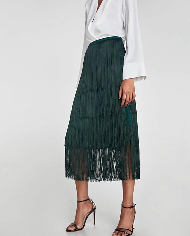 tassel maxi skirt