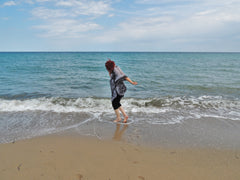 Diane at the beach Mediterranean Sea 