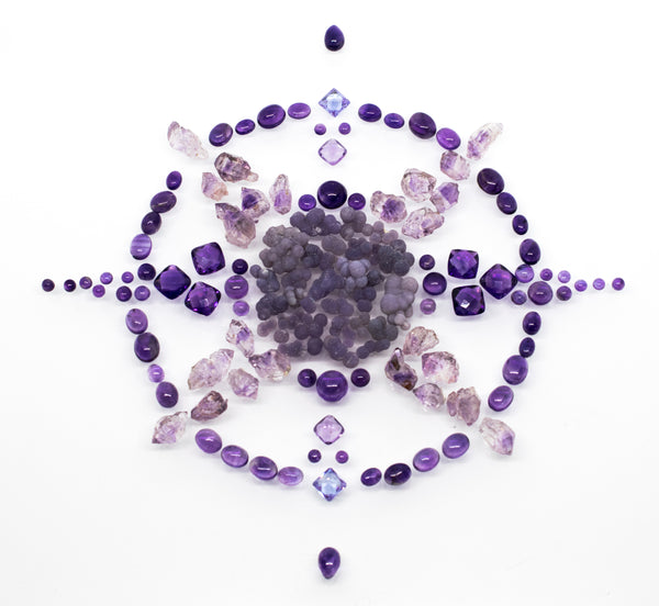 The Power of Purple amethyst fluorite crystal nature photography compass