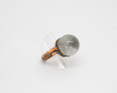 quartz crystal sphere ring