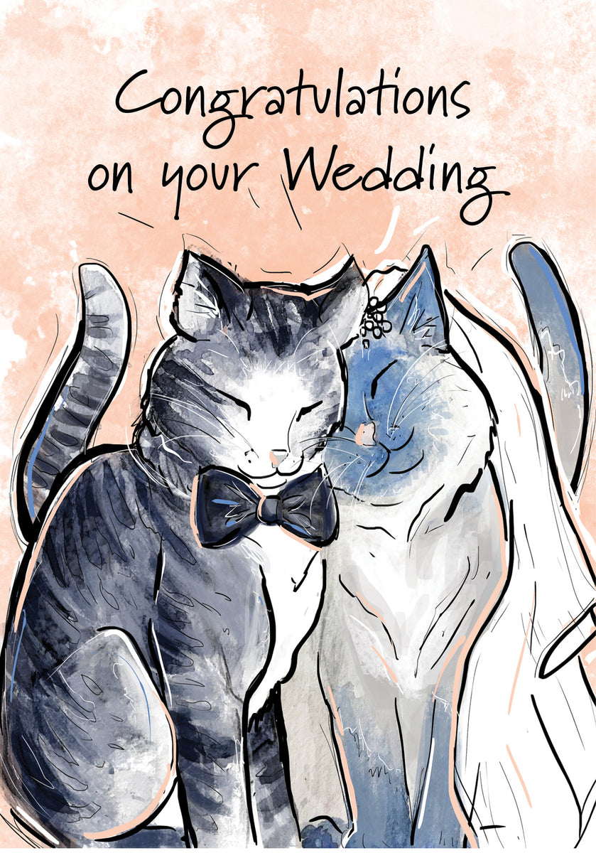 Congratulations on your Wedding! Cat Wedding Card | Pawsitive ...