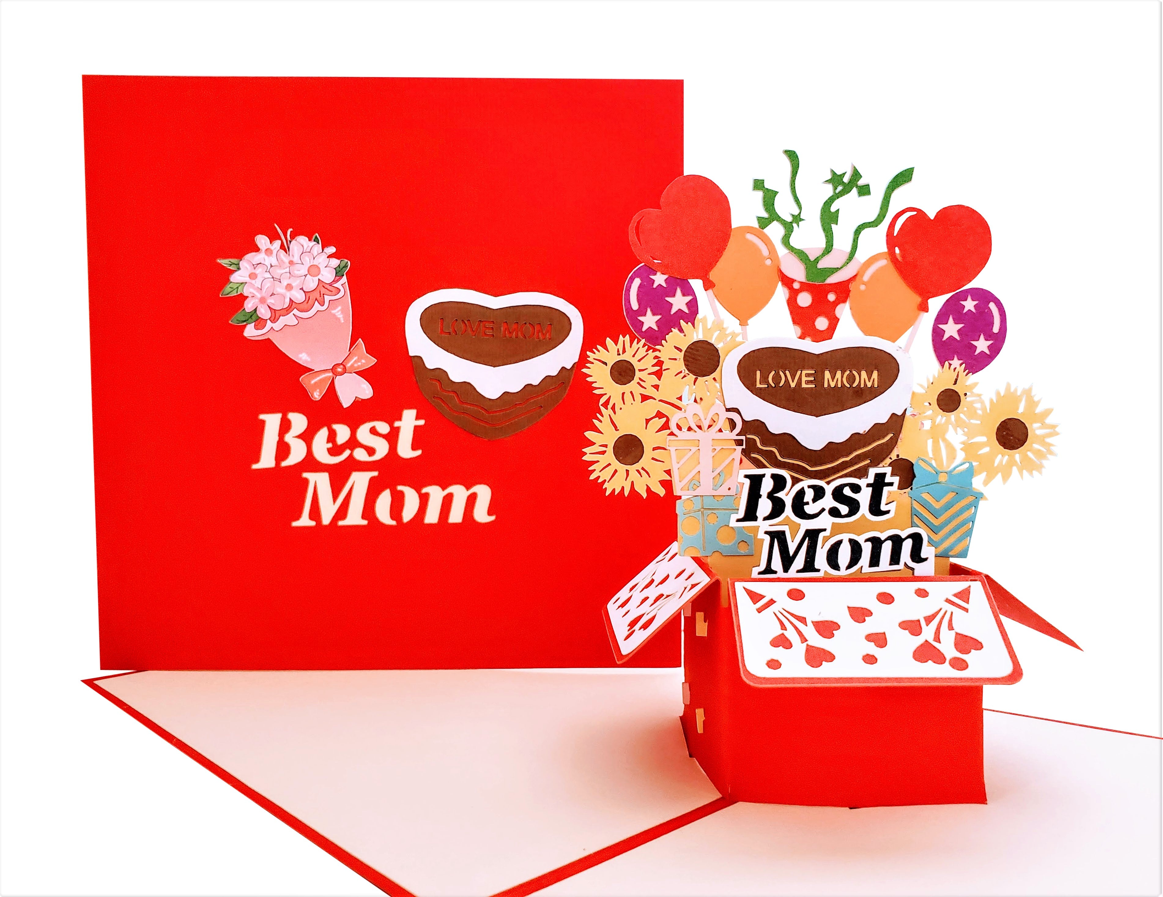 Øjeblik løg Lav en snemand Best Mom Gift Box 3D Pop Up Greeting Card – iGifts And Cards