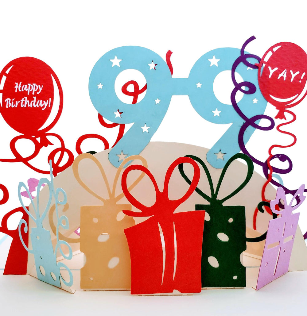 Happy 99th Birthday With Lots of Presents | iGifts And Cards