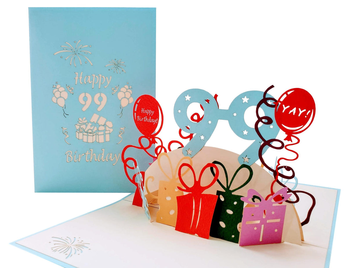 Happy 99th Birthday With Lots of Presents | iGifts And Cards