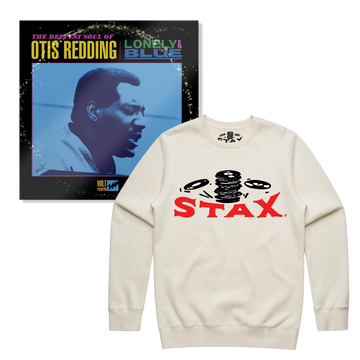 Lonely & Blue: The Deepest Soul of Otis Redding (LP) + Stax Falling Records Crewneck Bundle