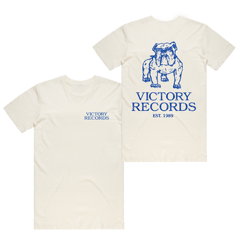 Victory Records Distressed Vintage White T-Shirt